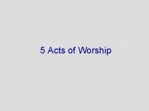 5 Acts of Worship God in a box