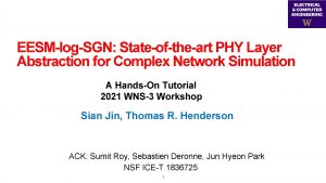 EESMlogSGN Stateoftheart PHY Layer Abstraction for Complex Network