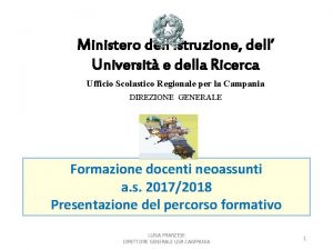 Ministero dellIstruzione dell Universit e della Ricerca Ufficio