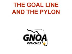 THE GOAL LINE AND THE PYLON THE GOAL