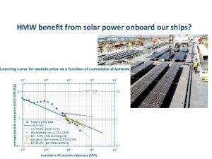 HMW benefit from solar power onboard our ships