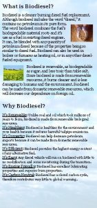 What is Biodiesel Biodiesel is a cleaner burning