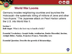 World War Looms Germany invades neighboring countries and