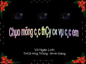 V Ngc Linh THCS Hng Thng Bnh Giang