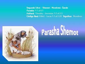 Segundo Libro Shemot Nombres xodo Parasha 1 1