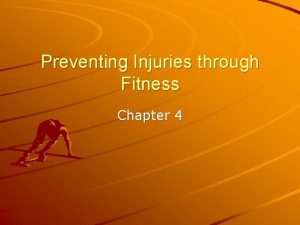 Preventing Injuries through Fitness Chapter 4 Objectives Be