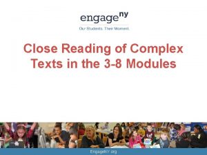 Close Reading of Complex Texts in the 3