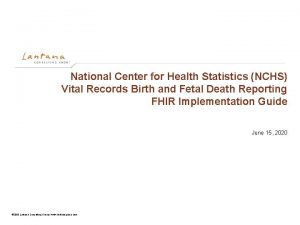 National Center for Health Statistics NCHS Vital Records