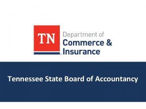 Tennessee State Board of Accountancy State Specific Ethics