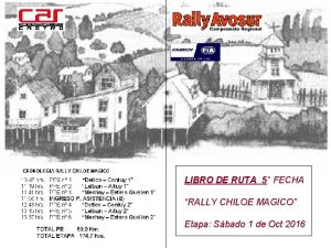 LIBRO DE RUTA 5 FECHA RALLY CHILOE MAGICO