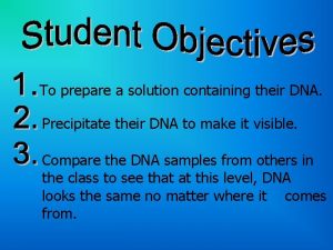 To prepare a solution containing their DNA Precipitate