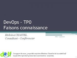 Dev Ops TP 0 Faisons connaissance Etelvina CHASTEL