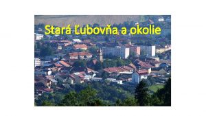 Star ubova a okolie Star ubova a okolie