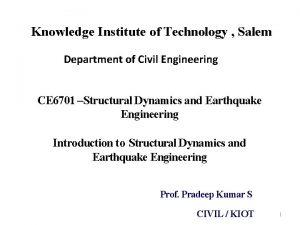 Knowledge Institute of Technology Salem Department of Civil