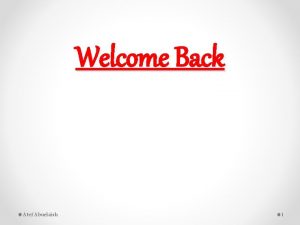 Welcome Back Atef Abuelaish 1 Welcome Back Time