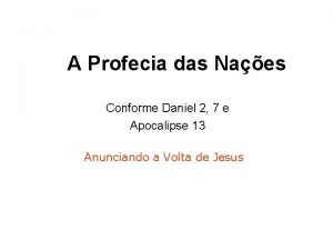 A Profecia das Naes Conforme Daniel 2 7