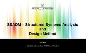 SSADM Structured Systems Analysis and Design Method Hazrlayan