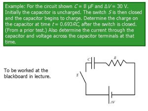 Example For the circuit shown C 8 F