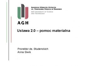 Ustawa 2 0 pomoc materialna Prorektor ds Studenckich