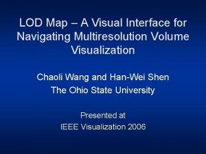 LOD Map A Visual Interface for Navigating Multiresolution