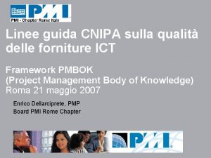 Linee guida CNIPA sulla qualit delle forniture ICT