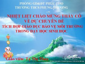 PHNG GDT PHC TH TRNG THCS PHNG THNG