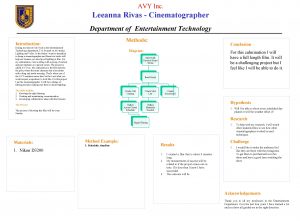 AVY Inc Leeanna Rivas Cinematographer Department of Entertainment