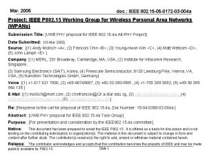 Mar 2005 doc IEEE 802 15 05 0172
