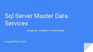 Sql Server Master Data Services Integrao de Dados