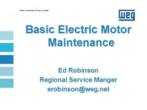 Motors Automation Energy Coatings Basic Electric Motor Maintenance