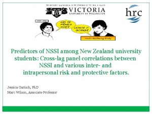 Predictors of NSSI among New Zealand university students