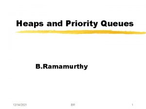 Heaps and Priority Queues B Ramamurthy 12142021 BR
