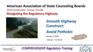 American Association of State Counseling Boards 2016 Conference