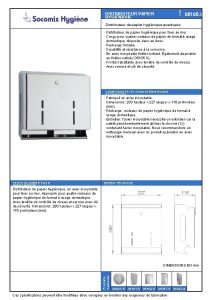 COD DISTRIBUTEUR PAPIER HYGINIQUE 05105 B Distributeur de