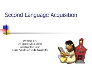 Second Language Acquisition Prepared By Dr Emma Alicia