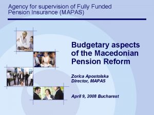 Agency for supervision of Fully Funded Pension Insurance