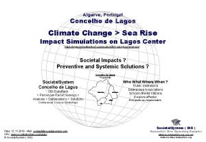 Algarve Portugal Concelho de Lagos Climate Change Sea