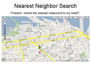 Nearest Neighbor Search Problem whats the nearestaurant to