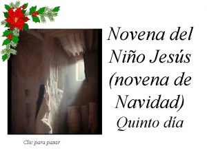 Novena del Nio Jess novena de Navidad Quinto