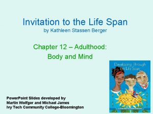 Invitation to the Life Span by Kathleen Stassen