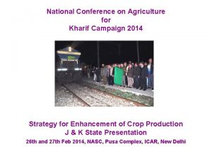 National Conference on Agriculture for Kharif Campaign 2014