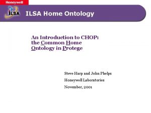 ILSA Home Ontology An Introduction to CHOP CHOP