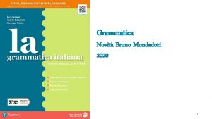 Grammatica Novit Bruno Mondadori 2020 La configurazione dellopera