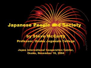 Japanese People and Society by Steve Mc Carty