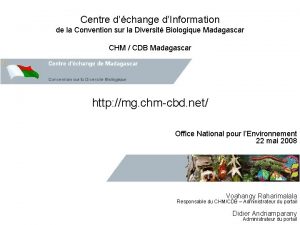 Centre dchange dInformation de la Convention sur la