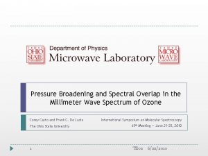 Pressure Broadening and Spectral Overlap in the Millimeter