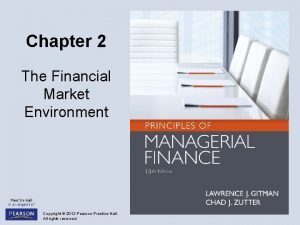 Chapter 2 The Financial Market Environment Copyright 2012