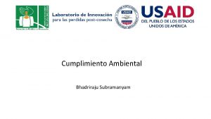 Cumplimiento Ambiental Bhadriraju Subramanyam Mitigacin Ambiental y Plan