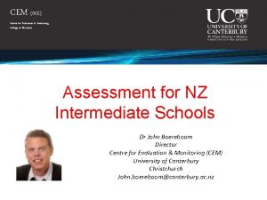 CEM NZ Centre for Evaluation Monitoring College of