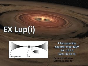 EX Lupi T Tautype Star Spectral Type M